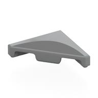 Tile 45° Cut 2 × 2 (Triangle) with Dark Gray Half Circle Print Light Bluish Gray