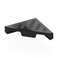 Tile 45° Cut 2 × 2 (Triangle) with Silver Grill print Black