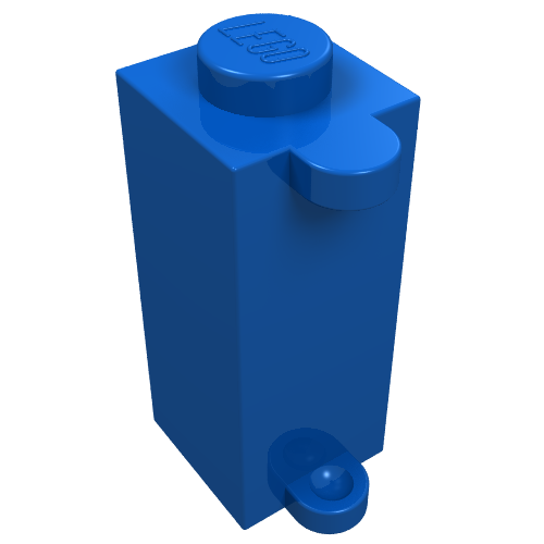 Brick Special 1 × 1 × 2 with Shutter Holder Blue