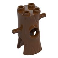 Costume Tree Trunk with Branch, Hole for Face Rotbraun