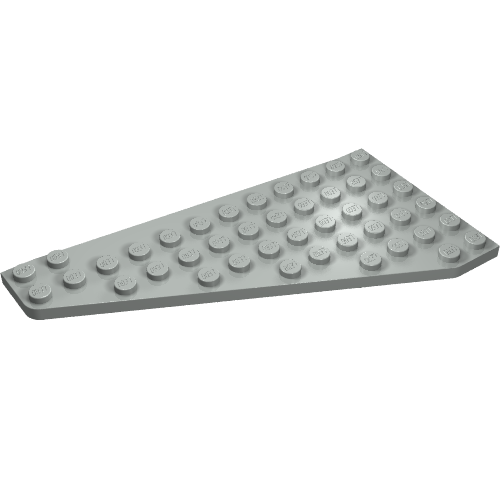 Wedge, Plate 7 × 12 Wing Right Light Gray