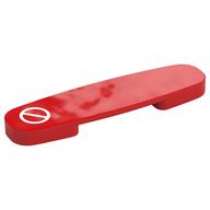 Duplo Train Action Plate with White Stripe in Circle Print, Stop Action Red