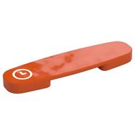 Duplo Train Action Plate with White Clock Print Reddish Orange