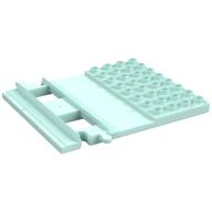 Duplo Schiene, gerade mit 4 × 8 Platte seitlich Hellaqua