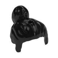 Hair Short with Bun Schwarz