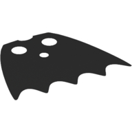 Neckwear Cape, Short, Scalloped 5 Points, Tear-Drop Neck Cut [Spongy Stretchable Fabric] Black