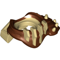 Minifig Neckwear Shoulder Guard with Tan Spikes print Rotbraun