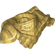 Minifig Neckwear Armor Breastplate with Shoulder Pads, Left Side Dragon, Chest Scales and 2 Studs on Back Pearl Gold