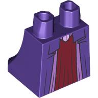 Hips and Legs Under Dress/Robe with Lavender Inside, Dark Red Underdress print Dark Purple