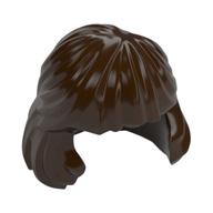 Hair Mid-Length Combed Behind Ear Dark Brown
