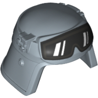 Helmet Imperial Pilot, Raised Forehead, Black Visor print Sand Blue
