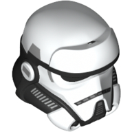 Helmet Stormtrooper Imperial Patrol, Black Trim Print White