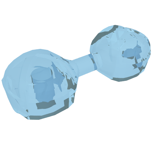 Web Effect Handcuffs Transparent-Hellblau