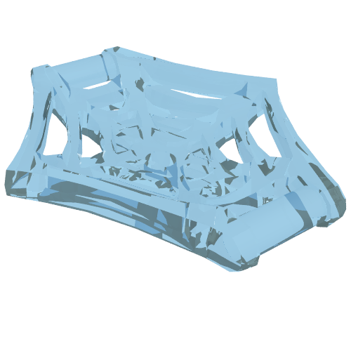 Web Effect Large Bar on Back Handles on Sides Transparent-Hellblau