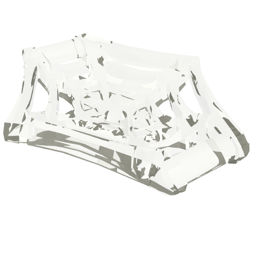 Web Effect Large Bar on Back Handles on Sides Transparent