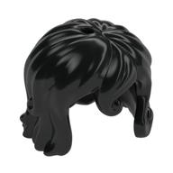 Hair Short with Curl in Front, Hole on Top and Side Black