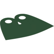 Neckwear Cape, Very Short, Tear-Drop Neck Cut [Spongy Stretchable Fabric] Dark Green