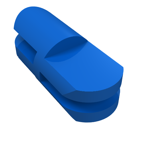 Arm Piece Straight with 2 and 3 Fingers Blau