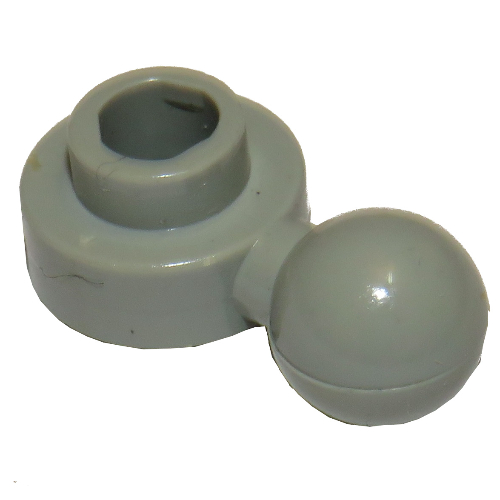 Plate Round 1 × 1 with Towball and Hexagonal Hole [Maxifig Hand] Hellgrau
