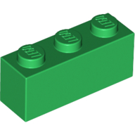 Brick 1 × 3 Green