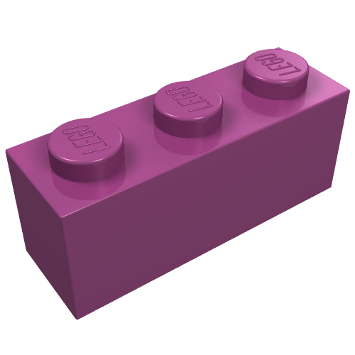 Brick 1 × 3 Magenta
