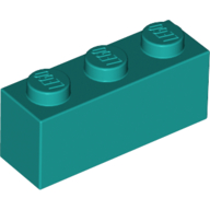 Brick 1 × 3 Dark Turquoise