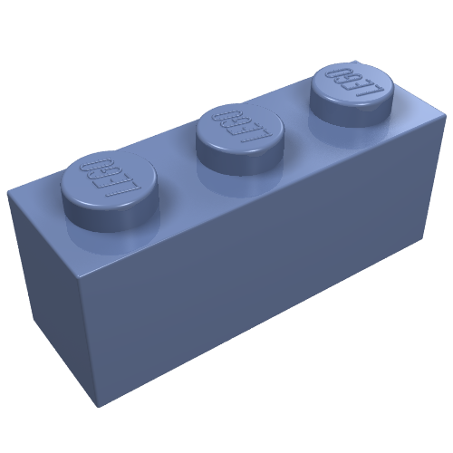 Brick 1 × 3 Sand Blue