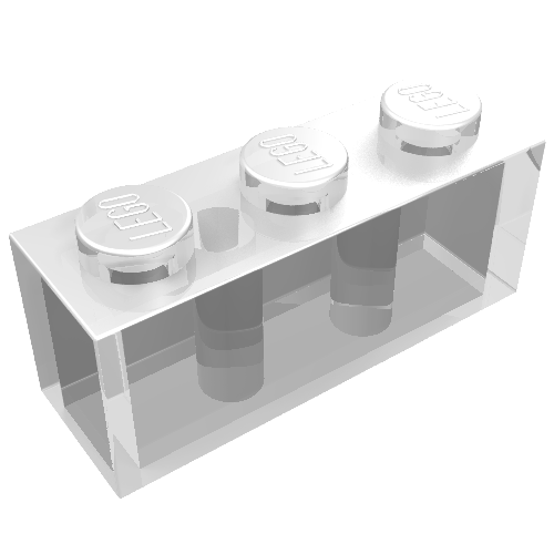 Stein 1 × 3 Transparent