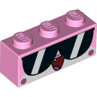 Brick 1 × 3 with Unikitty, Large Sunglasses Print Bright Pink