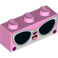 Brick 1 × 3 with Unikitty, Sunglasses, Open Mouth print Leuchtrosa