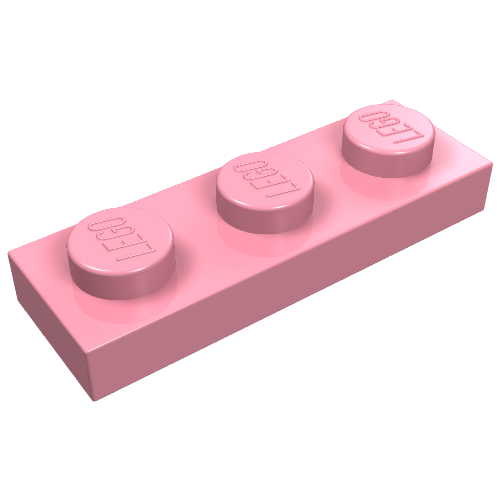Platte 1 × 3 Rosa