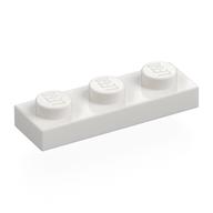 Plate 1 × 3 White