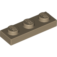Plate 1 × 3 Dark Tan