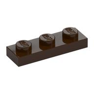 Platte 1 × 3 Dunkelbraun