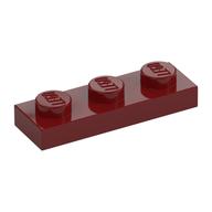 Plate 1 × 3 Dark Red