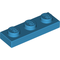 Platte 1 × 3 Dunkelazur
