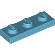 Plate 1 × 3 Medium Azure