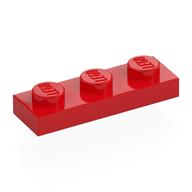 Platte 1 × 3 Rot