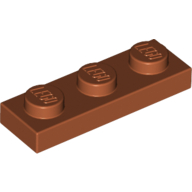 Platte 1 × 3 Dunkelorange