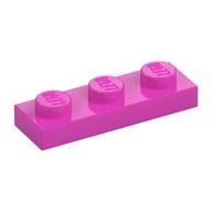 Platte 1 × 3 Dunkelrosa