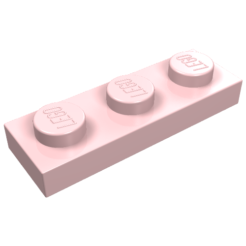 Platte 1 × 3 Hellrosa