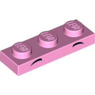 Plate 1 × 3 with Black Eyebrows print Bright Pink