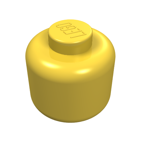 Minifig Head [Plain] [Solid Stud] Yellow