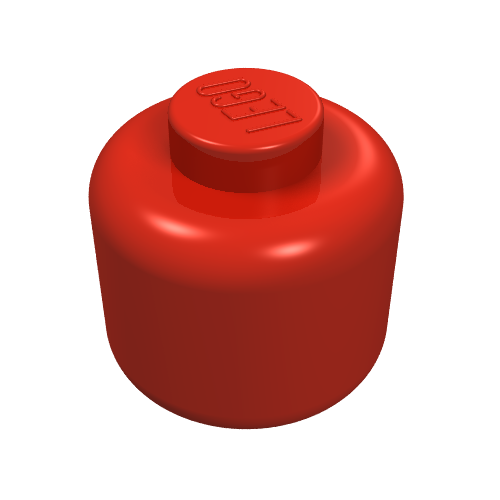 Minifig Head [Plain] [Solid Stud] Rot