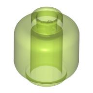 Minifig Head [Plain] [Blocked Open Stud] Transparent-Hellgrün