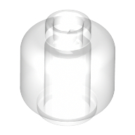 Minifigur-Kopf [einfarbig] [geschlossene offene Noppe] Transparent