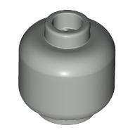 Minifig Head [Plain] [Blocked Open Stud] Light Gray