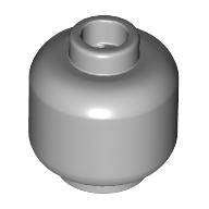 Minifig Head [Plain] [Blocked Open Stud] Light Bluish Gray
