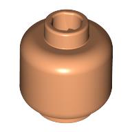 Minifig Head [Plain] [Blocked Open Stud] Nougat