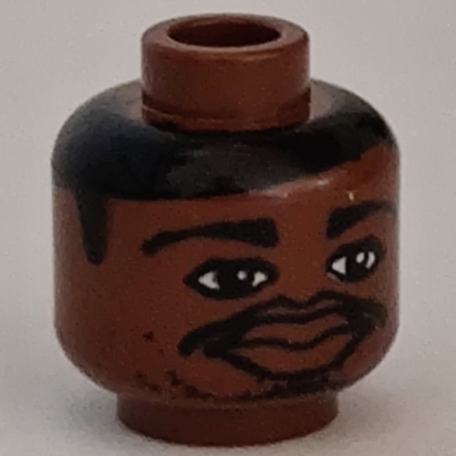 Minifig Head NBA Tracy McGrady Print Brown